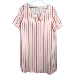 Everly Striped Shift Dress Women Sz M